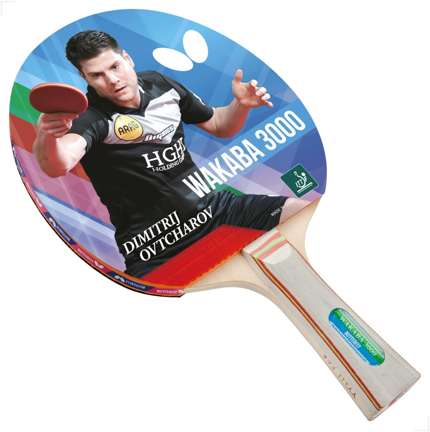 ไม้ปิงปอง BTY Table Tennis Racket Wakaba3000+2Ball#371056