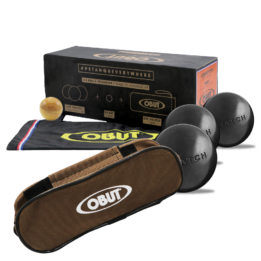 ลูกเปตอง OBUT Petanque Match Black374129-71W710L0Set3+Bag