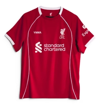 เสื้อ LFC KD Jersey Fan Liverpool Home 25-26 A25SP04 #11-12Y RD