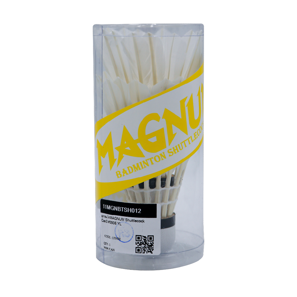 ลูกขนไก่ MAGNUM Shuttlecock Can3 #3906 YL