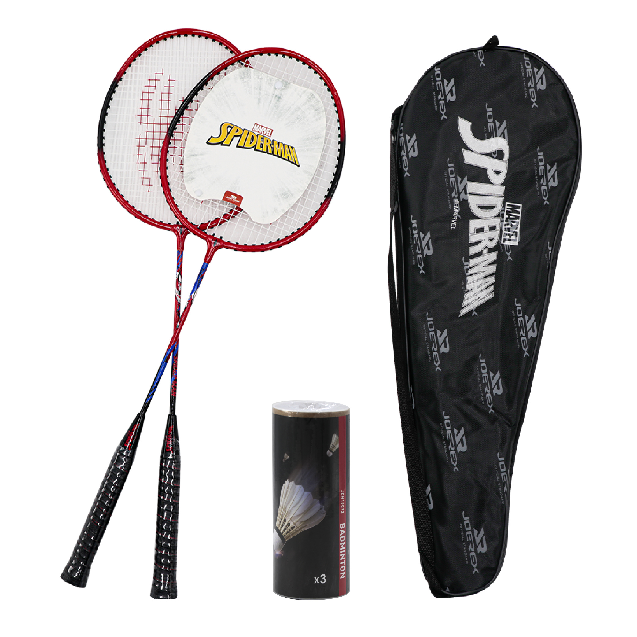 ไม้แบด Marvel Badminton Racket+Shuttlecock+ Bag Spiderman 26"