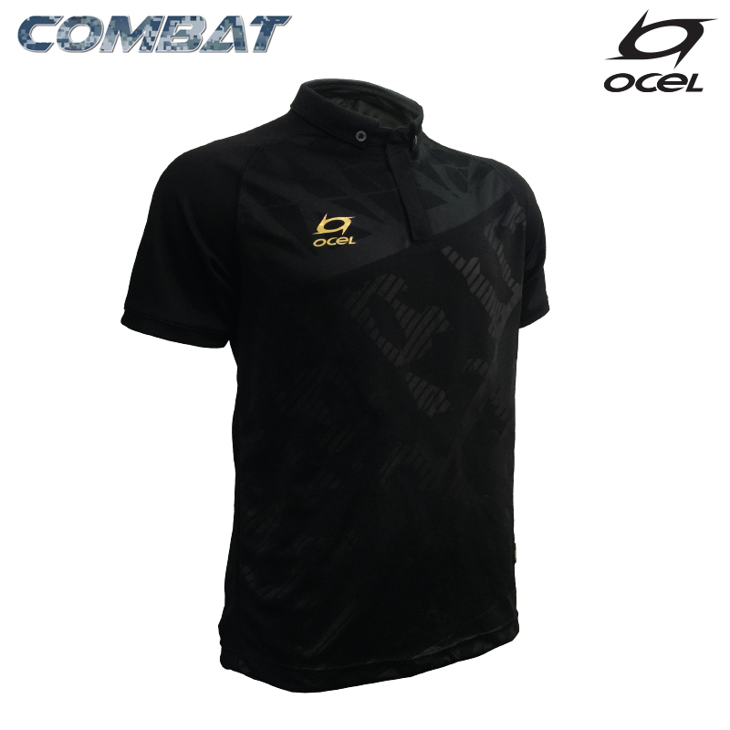 เสื้อโปโล Ocel Polo Shirt Emboss Combat OC-AP004 #L BK