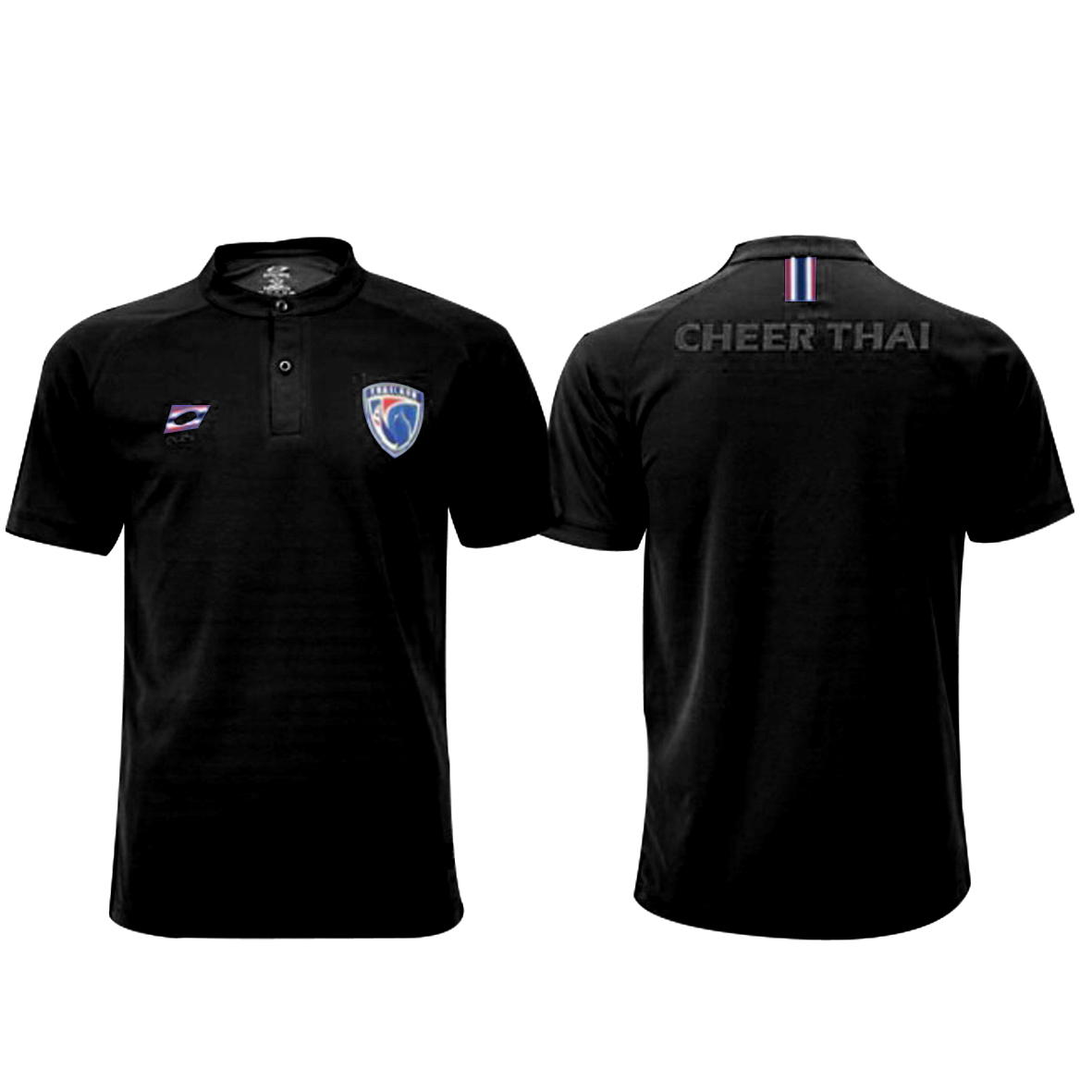 เสื้อเชียร์ไทย Ocel M Cheer Thai Shirt OC-AMCHEER1 #L BK