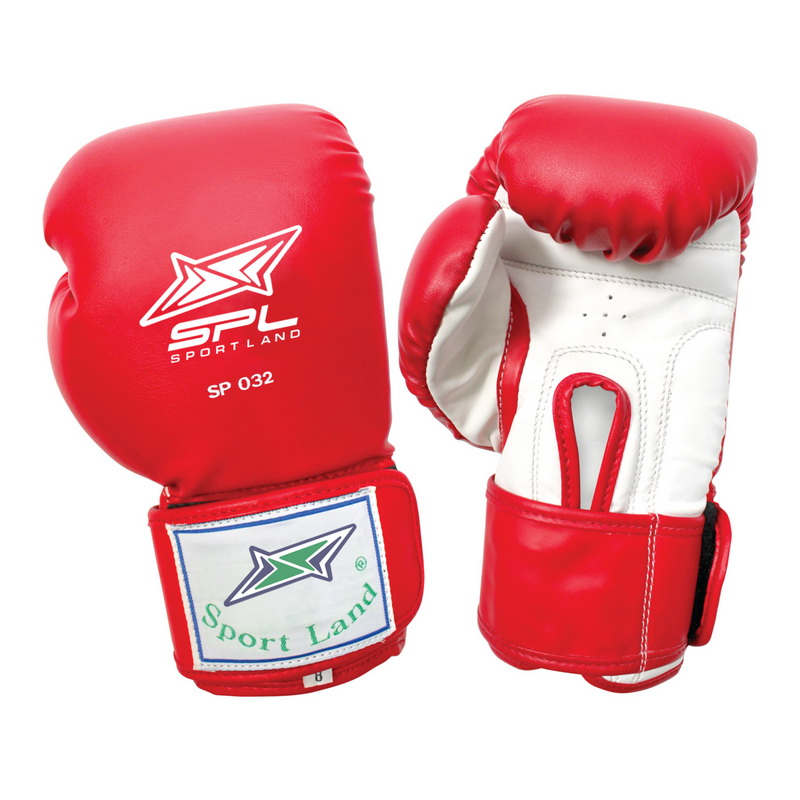 นวมหนัง SPL Boxing Gloves PU 8Oz. SP032 RD