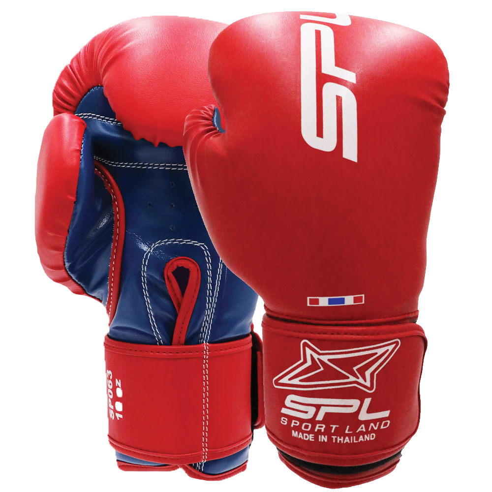 นวมหนัง SPL Boxing Gloves PU 10Oz. SP063 RD