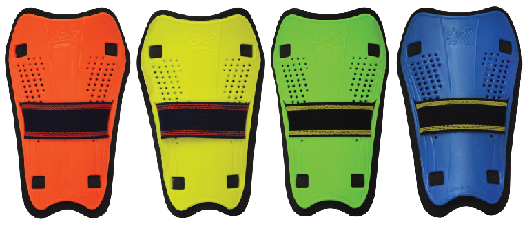สนับแข้งมีสาย SPL Shin Guard+Strap WORLD 9x16cm.#121