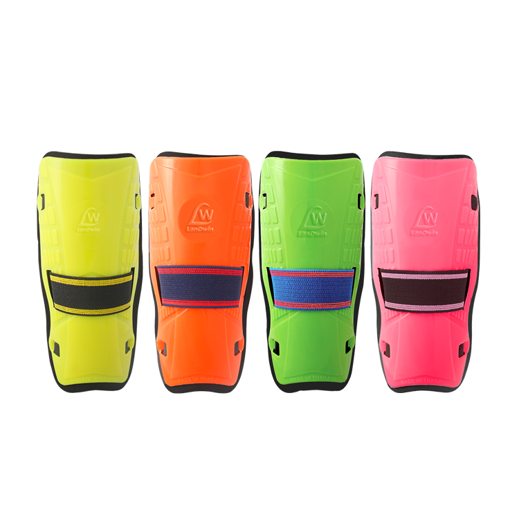 สนับแข้งมีสาย SPL Shin Guard+Strap KIDS 8x16cm.#124