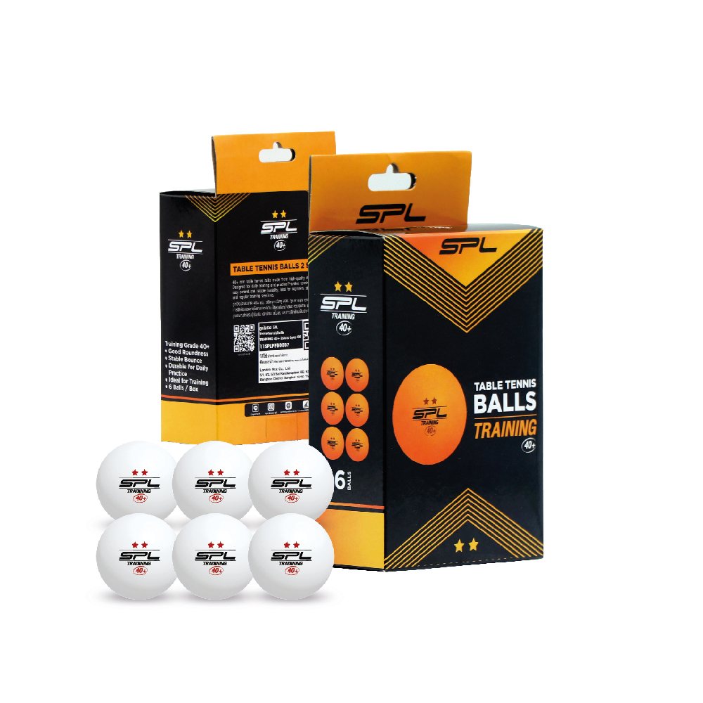 ลูกปิงปอง SPL Table Tennis Balls Gold TRAINING 40+ 2star 6pcs WH STB-2
