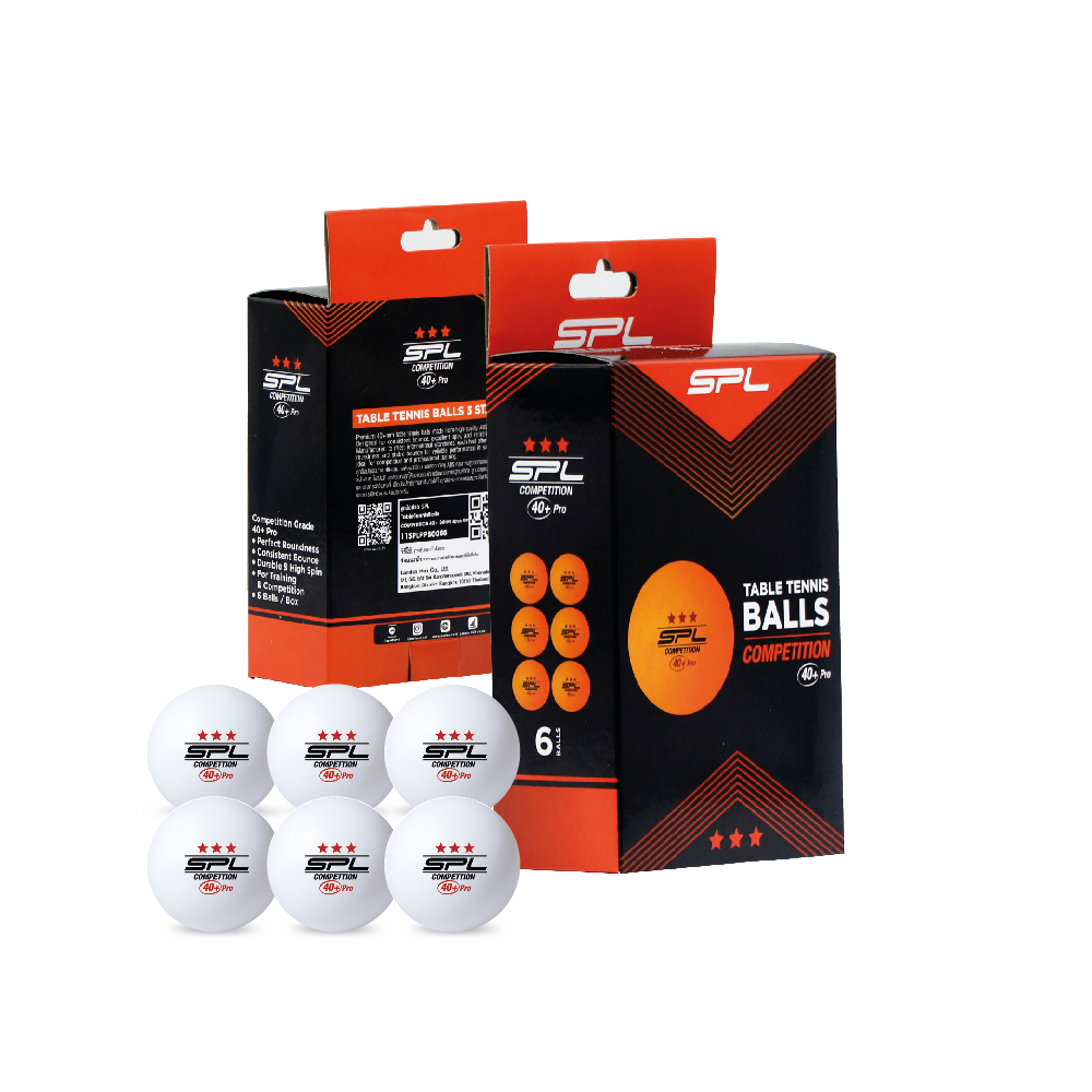 ลูกปิงปอง SPL Table Tennis Balls Platinum COMPETITION 40+ 3star 6pcs WH STB-3