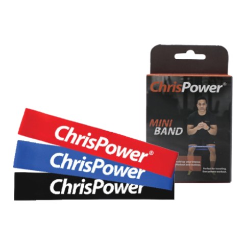 ยางยืดบริหารร่างกาย Mini Bands Chris Power3P/S27.5x0.8 R-BL-BK