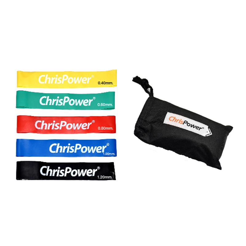 ยางยืดบริหาร Chris Power Mini Bands Set5Pcs Y+G+R+BL+BK