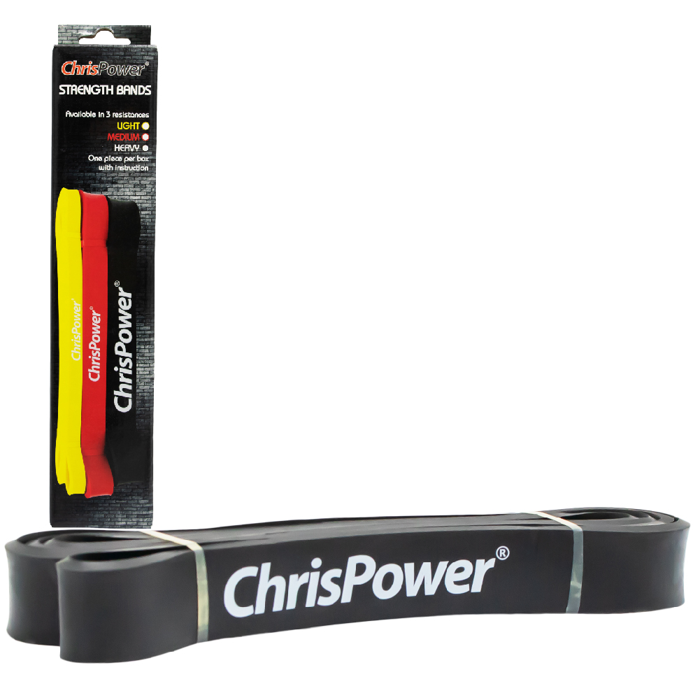 ยางยืดบริหารร่างกาย Super Bands Chris Power101x4.5cm.x28.6mm. BK