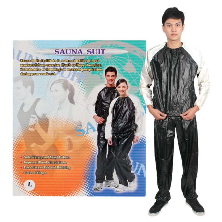 ชุดซาวน่า PVC Sauna Suit 801-BW XL หนา Thick0.15mm.