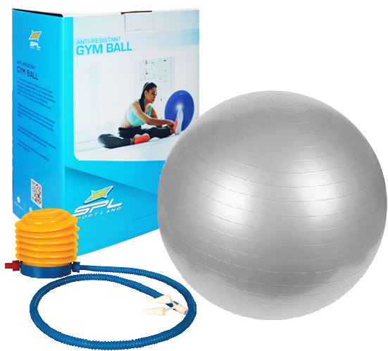 ยิมบอลพร้อมเท้าสูบ Gym Ball W/Foot's Pump SPL 1000g.65cm. GY