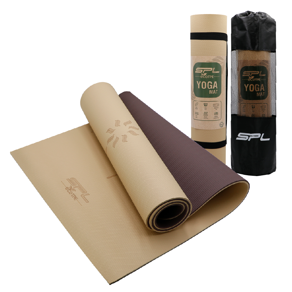 เสื่อโยคะ SPL Eco TPE Double Layer Yoga Mat 183x61x0.8cm BEI/BR
