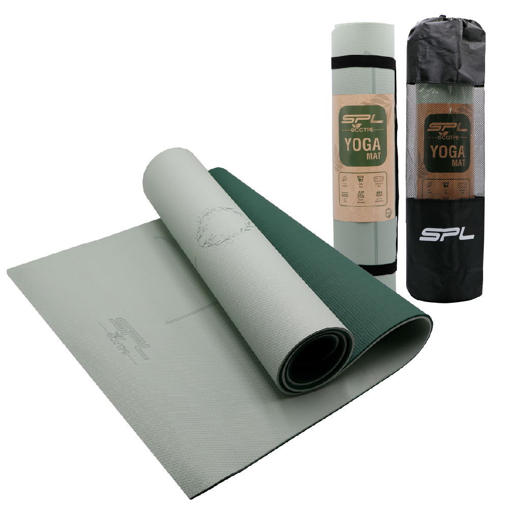 เสื่อโยคะ SPL Eco TPE Double Layer Yoga Mat 183x61x0.8cm GN