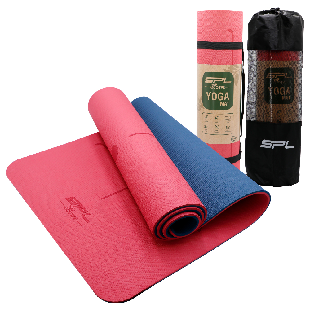 เสื่อโยคะ SPL High Durable Eco TPE Yoga Mat 183x61x1.0cm RD/NV