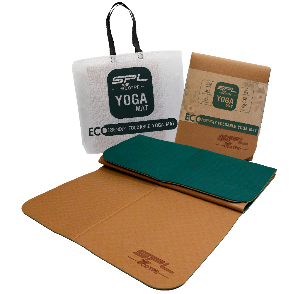 เสื่อโยคะพับได้ SPL Foldable Eco TPE Yoga Mat 183x61x0.6cm BR/GN