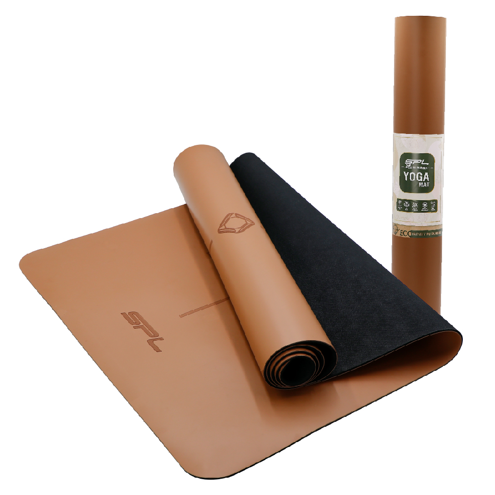 เสื่อโยคะ SPL Premium Yoga Mat Natural PU Rubber 183x68x0.45cm Toffee Brown/BR