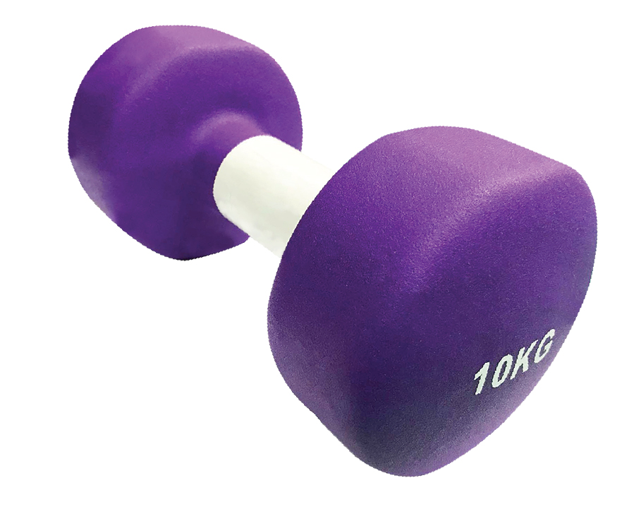 ดัมเบลยาง SPL Neoprene Dumbbell 10kg./25Lb Dark PP