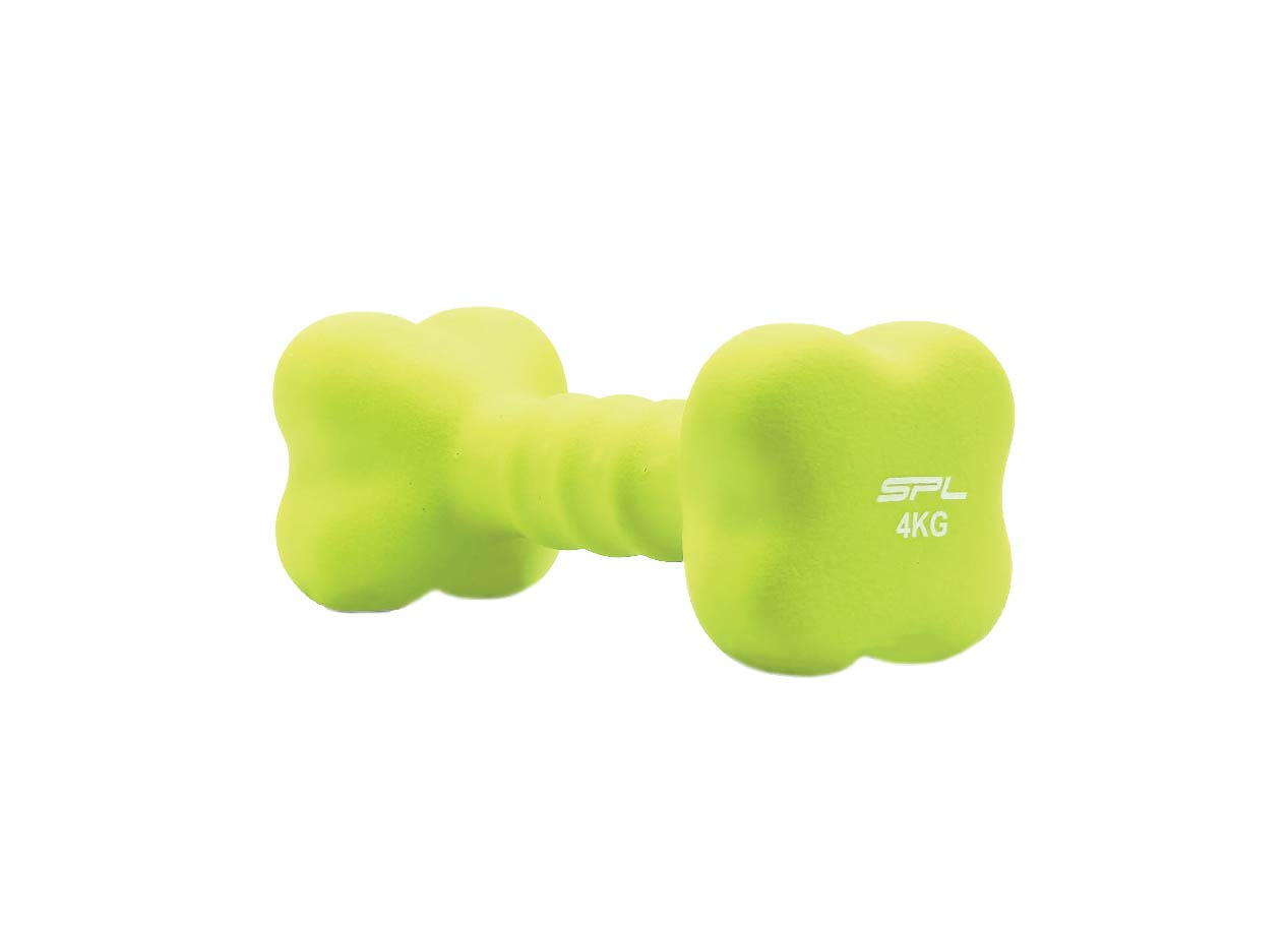 ดัมเบลยาง SPL CLOVER Neoprene Dumbbell 4kg./10Lb GN