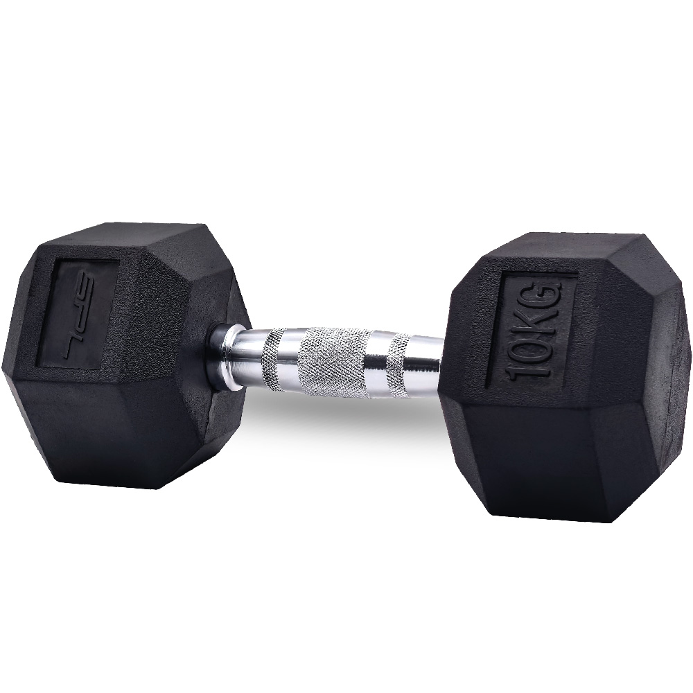ดัมเบล6เหลี่ยมด้ามชุบ SPL Hex Dumbbell+Handle H 10kg./25Lb
