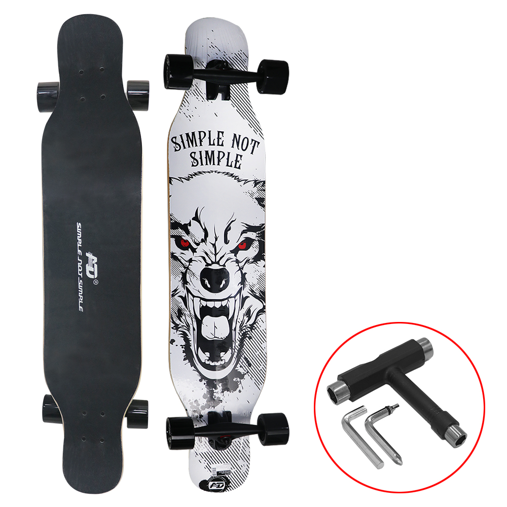 ลองบอร์ด SPL Longboard Skate Wild Wolf+Bag size 42"x9"
