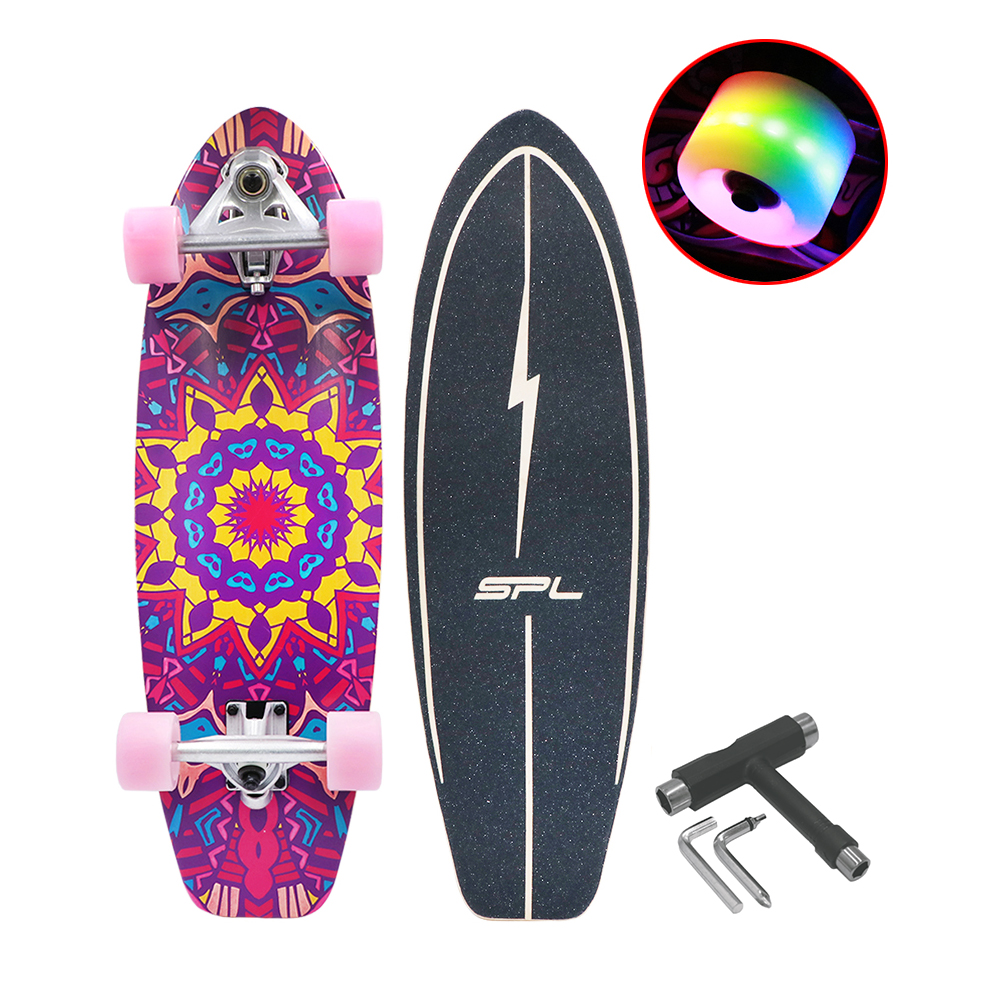 เซิร์ฟสเก็ต SPL Surf Skate Hippy Lighting Size29"x9"