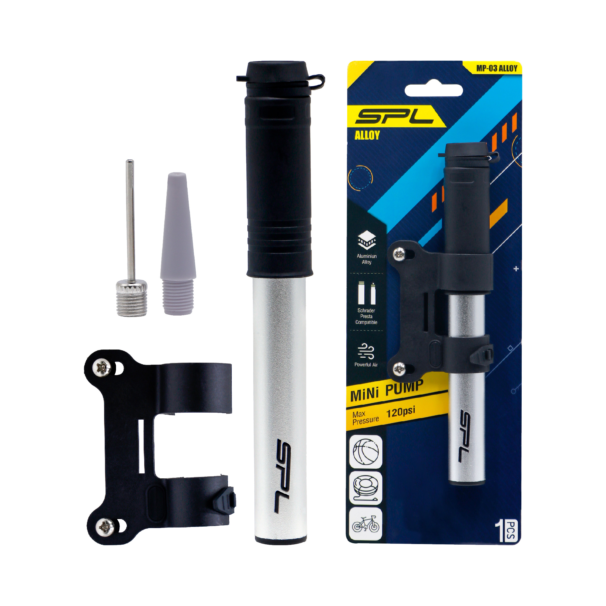 สูบลมพกพา SPL Multifunction pump MP-03 ALLOY 120Psi