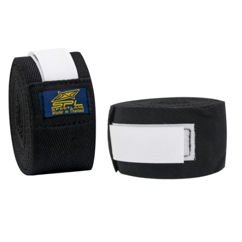ผ้าพันมือติดเทป SPL Boxing Hand Wraps+tape BXCV2"x5M BK